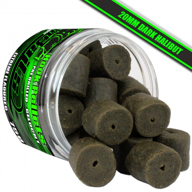 Lovné Hook pelety černé halibut- mořské plody 20mm